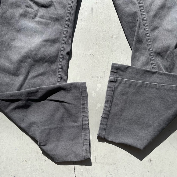 Men's Brixton Pants Gray Solid Reverse 32x32 Flat Front Skate Chino Casual Work - Picture 9 of 15